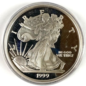 1999 Washington Mint American Silver Eagle 8 oz .999 Fine Silver Round