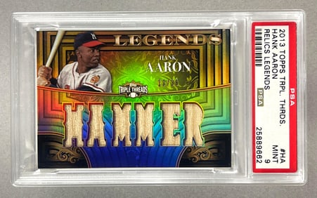 2013 Topps Triple Threads Hank Aaron Relic Legends #HA PSA 9, 10/36