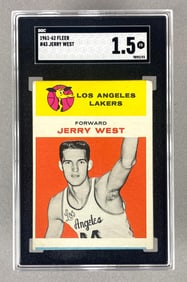 1961 - 62 Fleer Jerry West #43 SGC 1.5