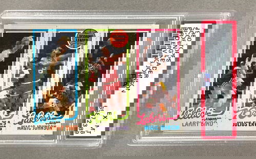 1980 Topps Scoring Leader Bird, Erving, Johnson PSA 6 Rookie: 1980 Topps Scoring Leader Bird, Erving, Johnson PSA 6 Rookie