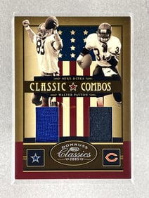 2005 Donruss Classics Combo Jersey Mike Ditka and Walter Payton 72/75