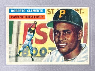 1956 Topps Roberto Clemente White Back #33, 2nd Year