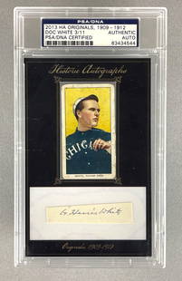 2013 Historic Autographs, 1909 T206 Doc White Polar Bear with Signed Cut PSA Authentic 3/11: T206 Doc White Pitching, Polar Bear with signed cut PSA Authentic
