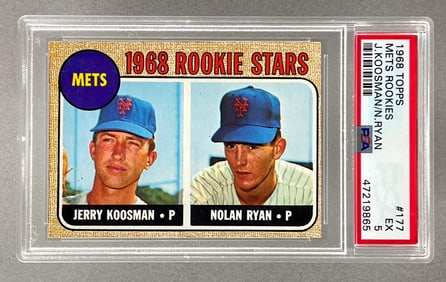 1968 Topps Mets Rookies Koosman/ Ryan #177 PSA 5
