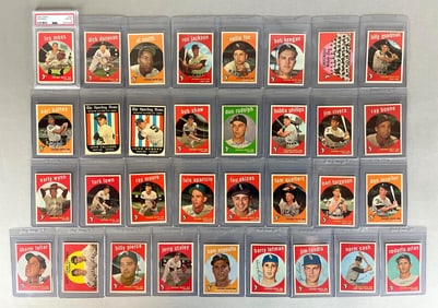 1959 Chicago White Sox Team Set of 33 High Grade Cards with PSA 8