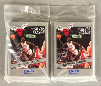 2 - 1990 Star Equal Chicago Bulls Factory Sealed Sets with Michael Jordan