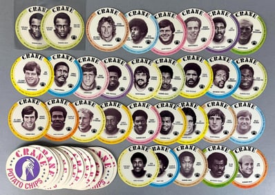 2 - 1976 Crane Potato Chip Disc Complete Sets with Walter Payton Rookies