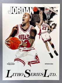 Michael Jordan Litho Series LTD Premier Edition Print By Becky Kinloch 7330/10,000