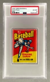 1975 Topps Baseball Mini Wax Pack PSA 6