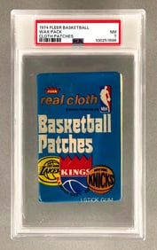 1974 Fleer Basketball Cloth Patches Wax Pack PSA 7