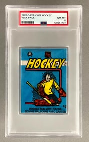 1982 O-Pee-Chee Hockey Wax Pack PSA 8