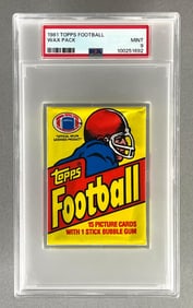 1981 Topps Football Wax Pack PSA 9