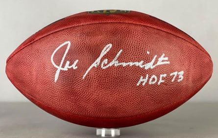 Joe Schmidt Signed Official NFL The Duke Wilson Football