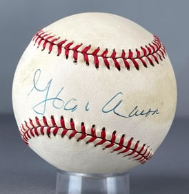 Hank Aaron Signed Official MLB NL Rawlings Baseball with COA