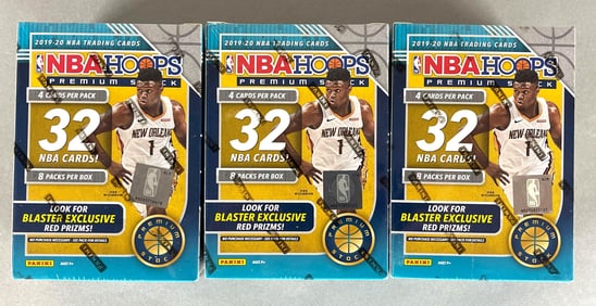 3 - 2019 - 20 Hoops Basketball Premium Stock Blaster Boxes