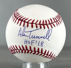 Alan Trammell Signed Official MLB Rawlings Baseball with Inscription