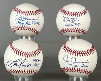4 - 1960s - 70s ROYs Signed Baseballs