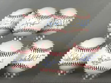 6 - 1970s Baseball StarsSigned Baseballs with Inscriptions