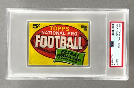 1962 Topps Football Wax Pack PSA 9