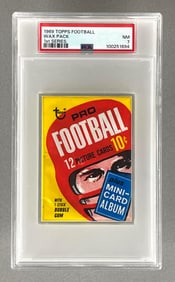1969 Topps Football 1st Series Wax Pack PSA 7