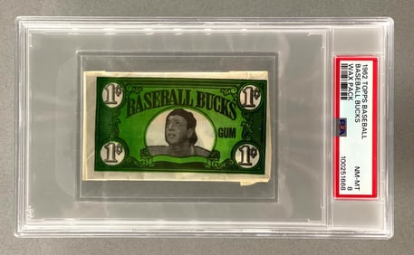 Rare 1962 Topps Baseball, Baseball Bucks Wax Pack PSA 8
