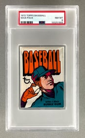 1972 Topps Baseball Wax Pack PSA 8