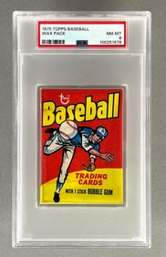 1975 Topps Baseball Wax Pack PSA 8