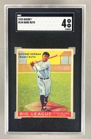 1933 Goudey Babe Ruth #144 SGC 4