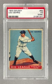 1933 Goudey Lou Gehrig #92 PSA 3 MK