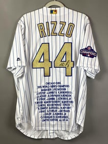 Anthony Rizzo Signed Chicago Cubs Gold World Series Champions Limited Edition Jersey 44/44