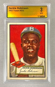 1952 Topps Jackie Robinson #312 MBA 3
