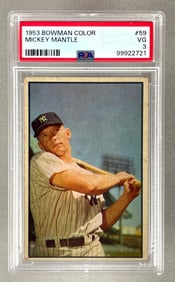 1953 Bowman Color Mickey Mantle #59 PSA 3
