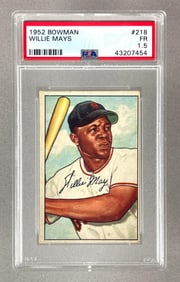 1952 Bowman Willie Mays #218 PSA 1.5