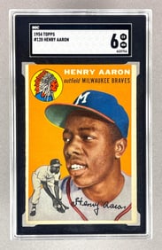 1954 Topps Hank Aaron #128 SGC 6 Rookie