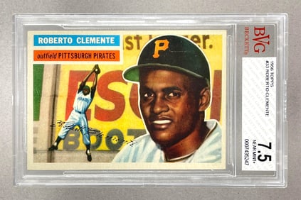 1956 Topps Roberto Clemente White Back #33 BVG 7.5