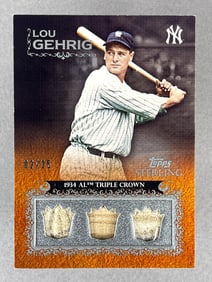 2009 Topps Sterling Triple Relic Lou Gehrig 2/25