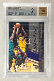 2000 - 01 Upper Deck Game Jersey Auto Kobe Bryant #KB-H BGS 9 Auto 10