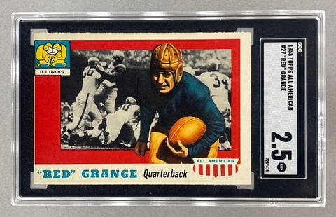 1955 Topps All American Red Grange #27 SGC 2.5: 1955 Topps All American Red Grange #27 SGC 2.5, Sharp card, Corners, Just o/c