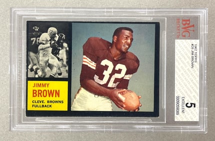 1962 Topps Jim Brown #28 BVG 5