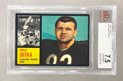 1962 Topps Mike Ditka #17 BVG 7.5 Rookie