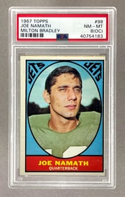 1967 Topps Joe Namath Milton Bradley #98 PSA 8 o/c