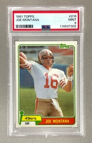 1981 Topps Joe Montana #216 PSA 9 Rookie