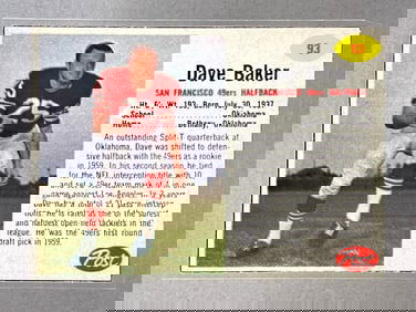 Rare 1962 Post Cereal Dave Baker #93 Single Print