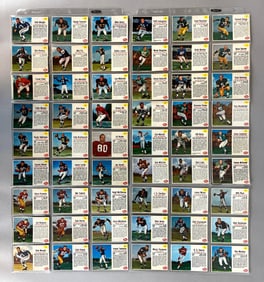 54 - 1962 Post Cereal Football Cards with HOFs, Stars, and Rookies