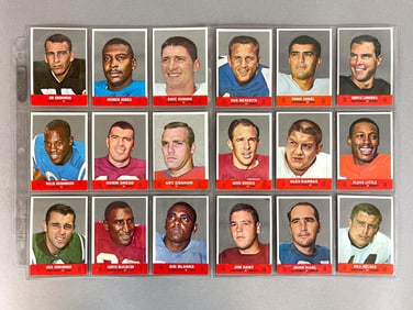 1968 Topps Football Stand Ups Near Complete Set 18/22