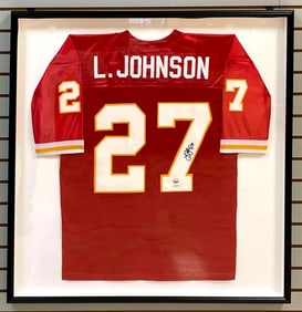Larry Johnson Signed Kansas City Chiefs Jersey with Fanatics Holo
