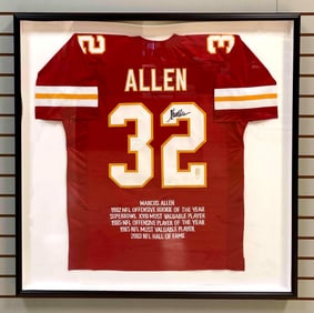 Marcus Allen Signed Kansas City Chiefs Stat Jersey with Holo