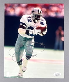 Emmitt Smith Signed 8x10 Photo with JSA COA