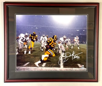 Framed Eric Dickerson Signed Photo with COA
