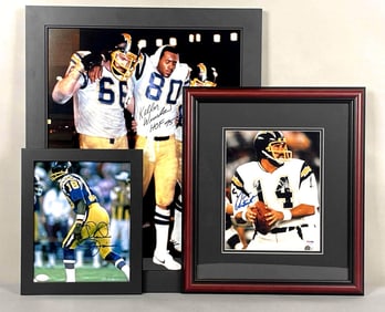 Dan Fouts, Kellen Winslow, and Charlie Joiner Signed Photos with COAs
